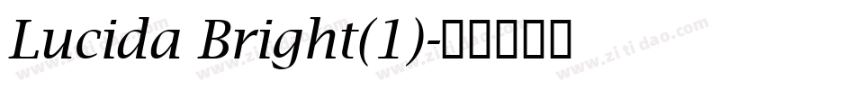 Lucida Bright(1)字体转换